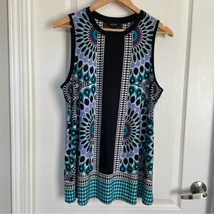 Alyx Black and Blue Geometric Sleeveless Top Women's Size XL